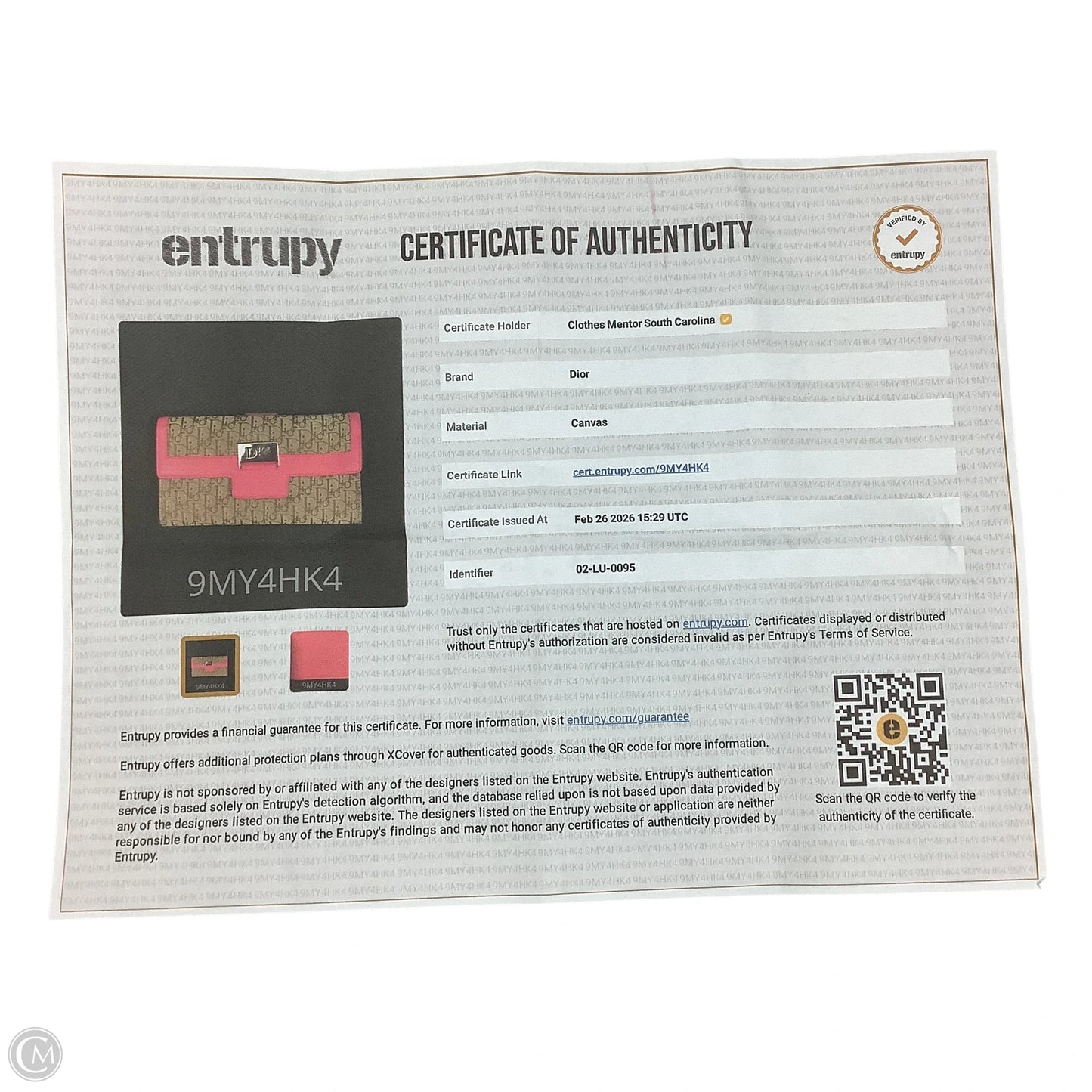 Wallet Luxury Designer By Dior, Size: Medium