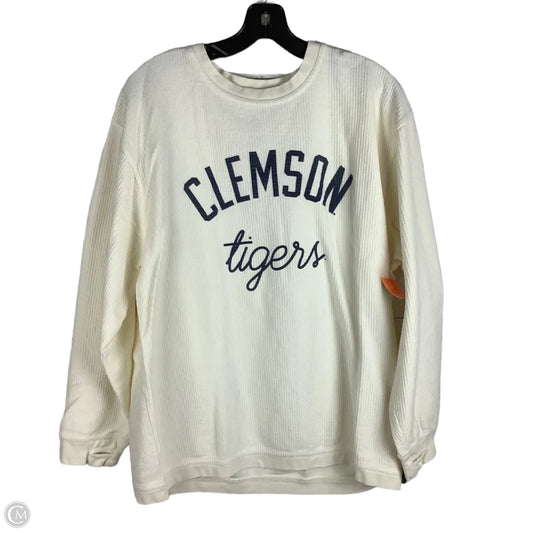 Sweatshirt Crewneck By Pressbox In Cream, Size: M