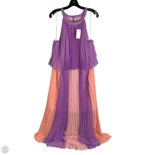 Dress Party Long By Cato In Orange & Purple, Size: 1x (18/20 Petite)