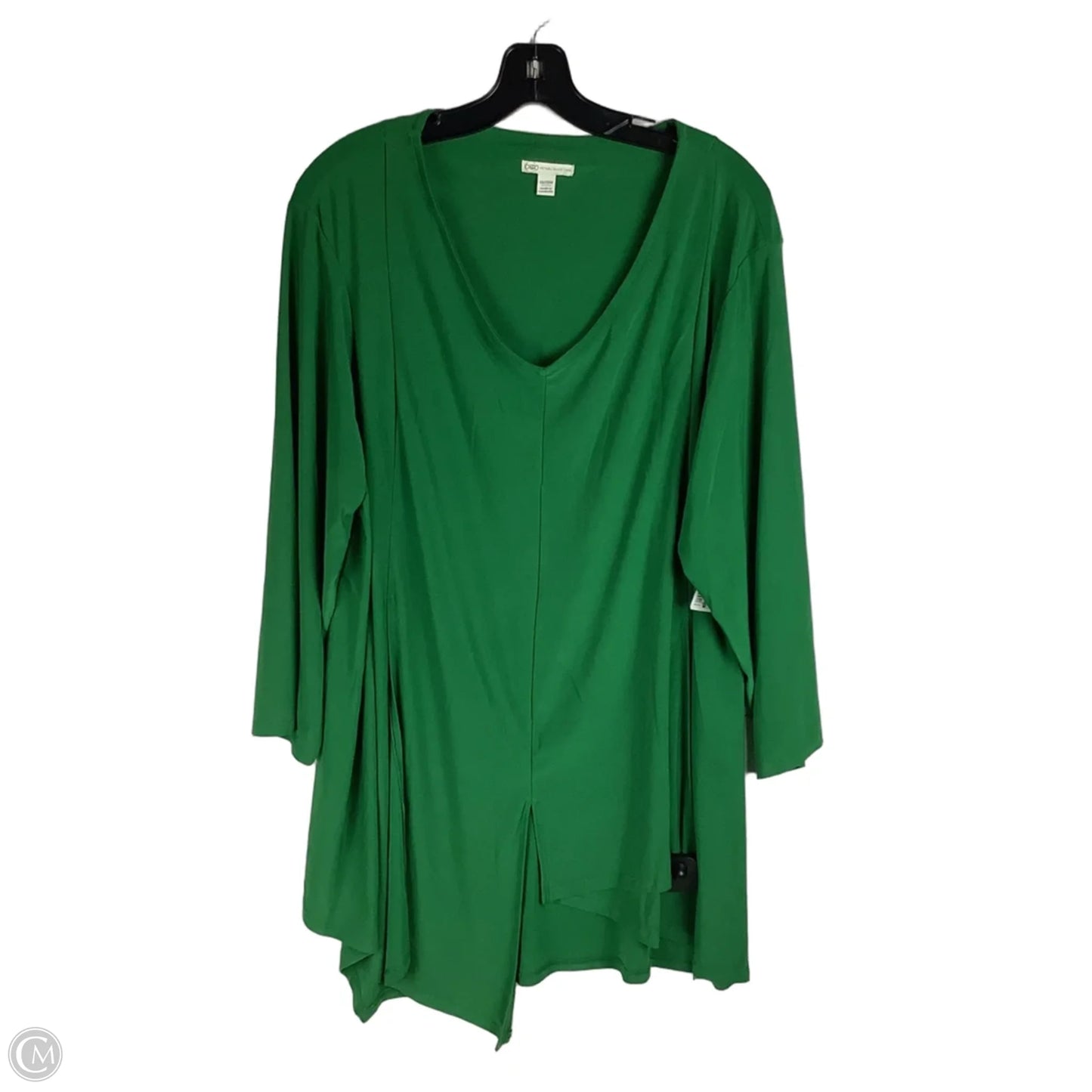 Top Long Sleeve By Cato In Green, Size: 1x (18/20)