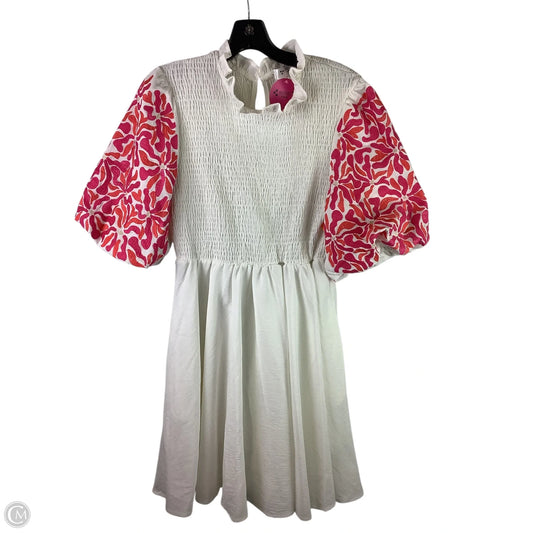 Dress Casual Short By Almost Pink In White, Size: Xl
