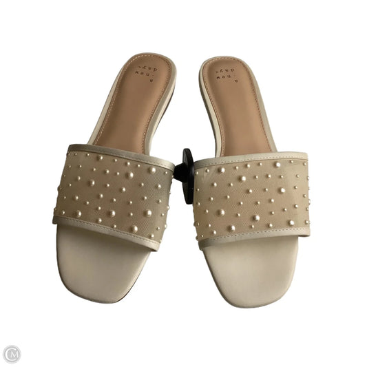 Sandals Flats By A New Day In Cream, Size: 8.5