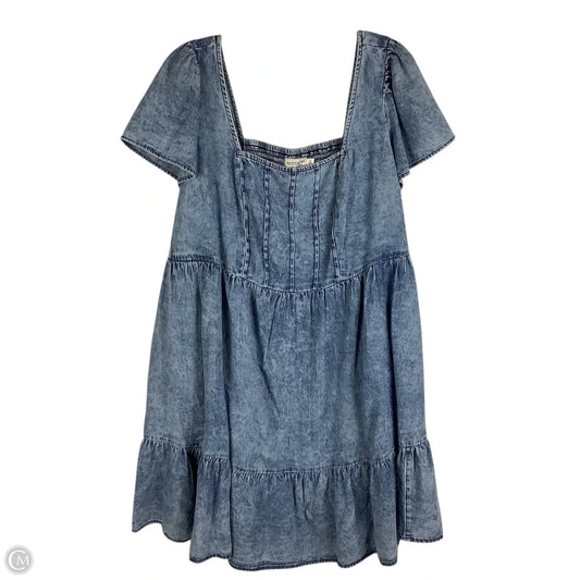 Dress Casual Short By Terra & Sky In Blue Denim, Size: Xl