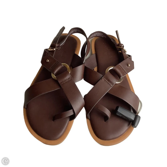 Sandals Flats By Universal Thread In Brown, Size: 6