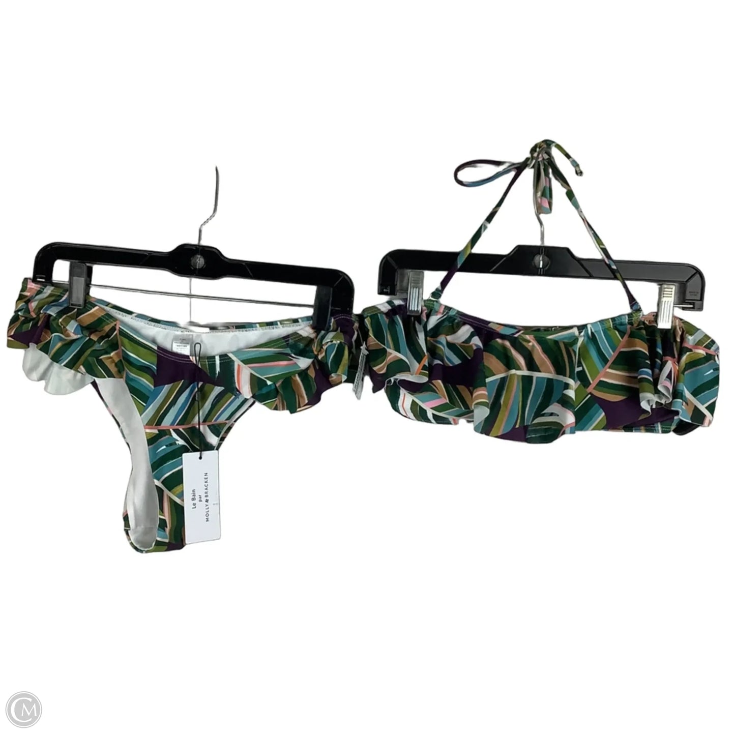 Swimsuit 2pc By Molly Bracken In Tropical Print, Size: L