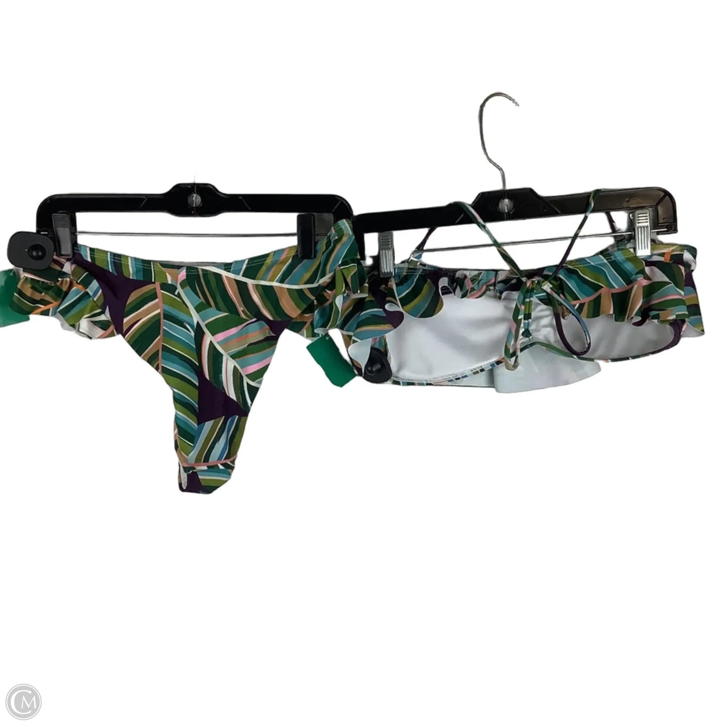 Swimsuit 2pc By Molly Bracken In Tropical Print, Size: L