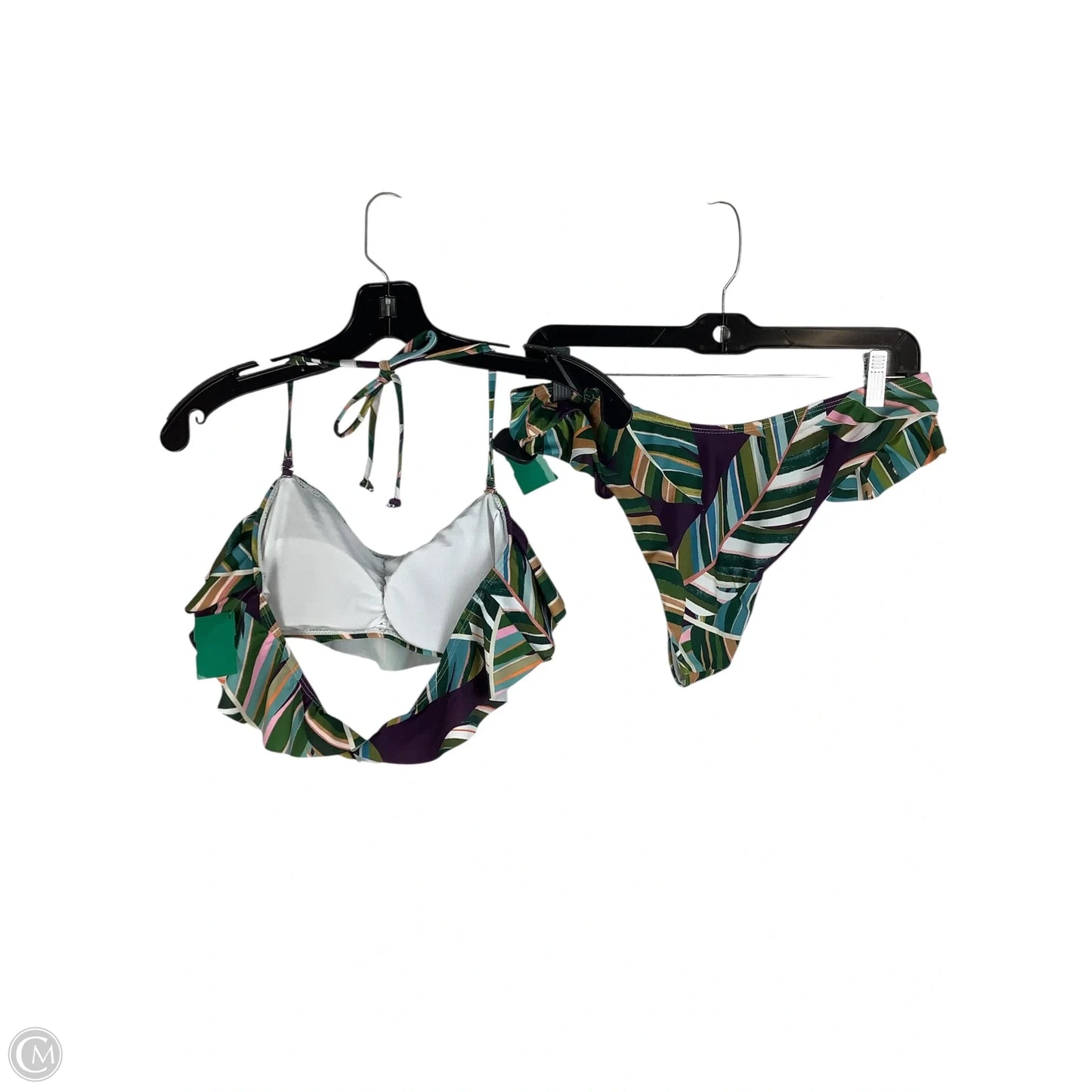 Swimsuit 2pc By Molly Bracken In Tropical Print, Size: L