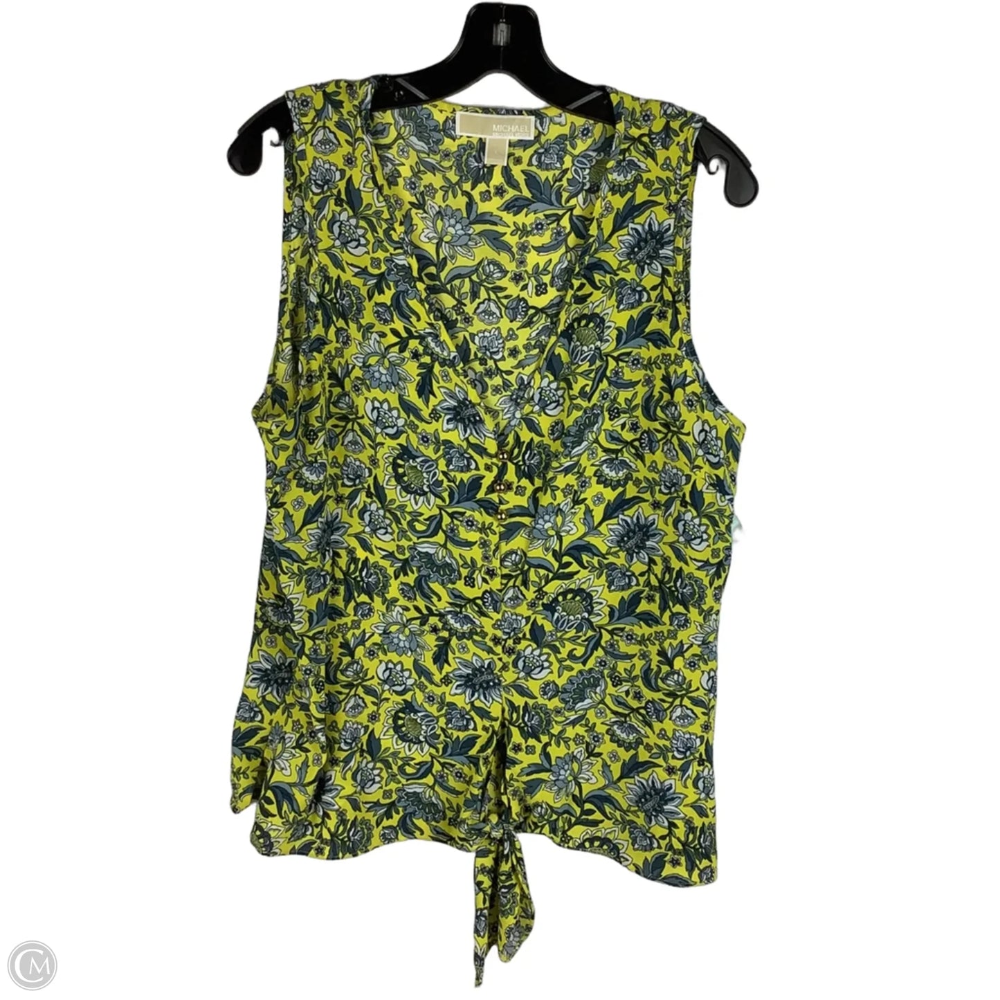 Top Sleeveless By Michael By Michael Kors In Yellow, Size: L