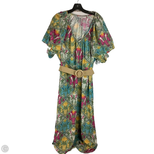 Dress Casual Midi By Loft In Floral Print, Size: 18