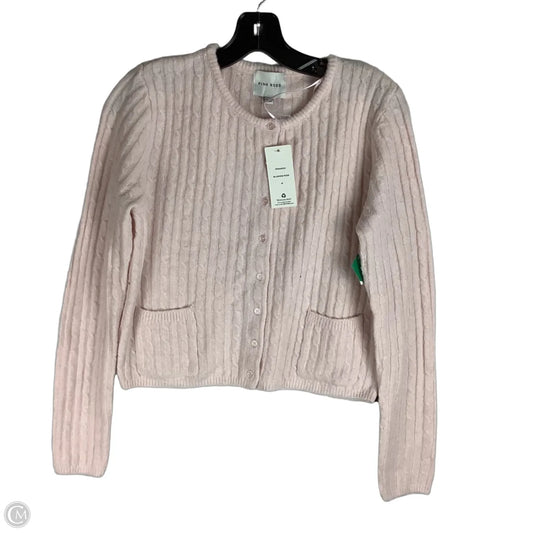Sweater Cardigan By Pink Rose In Pink, Size: M