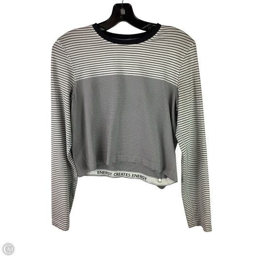 Athletic Top Long Sleeve Crewneck By Lululemon In Striped Pattern, Size: M