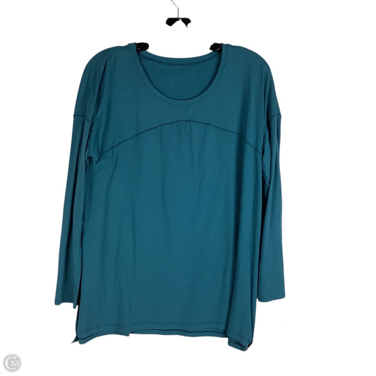 Athletic Top Long Sleeve Crewneck By Lululemon In Blue, Size: Estimated 10