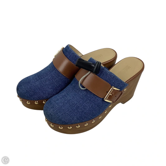 Shoes Heels Block By Michael By Michael Kors In Blue Denim, Size: 6