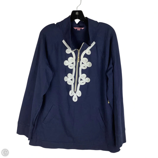 Top Long Sleeve Designer By Lilly Pulitzer In Navy, Size: Xl