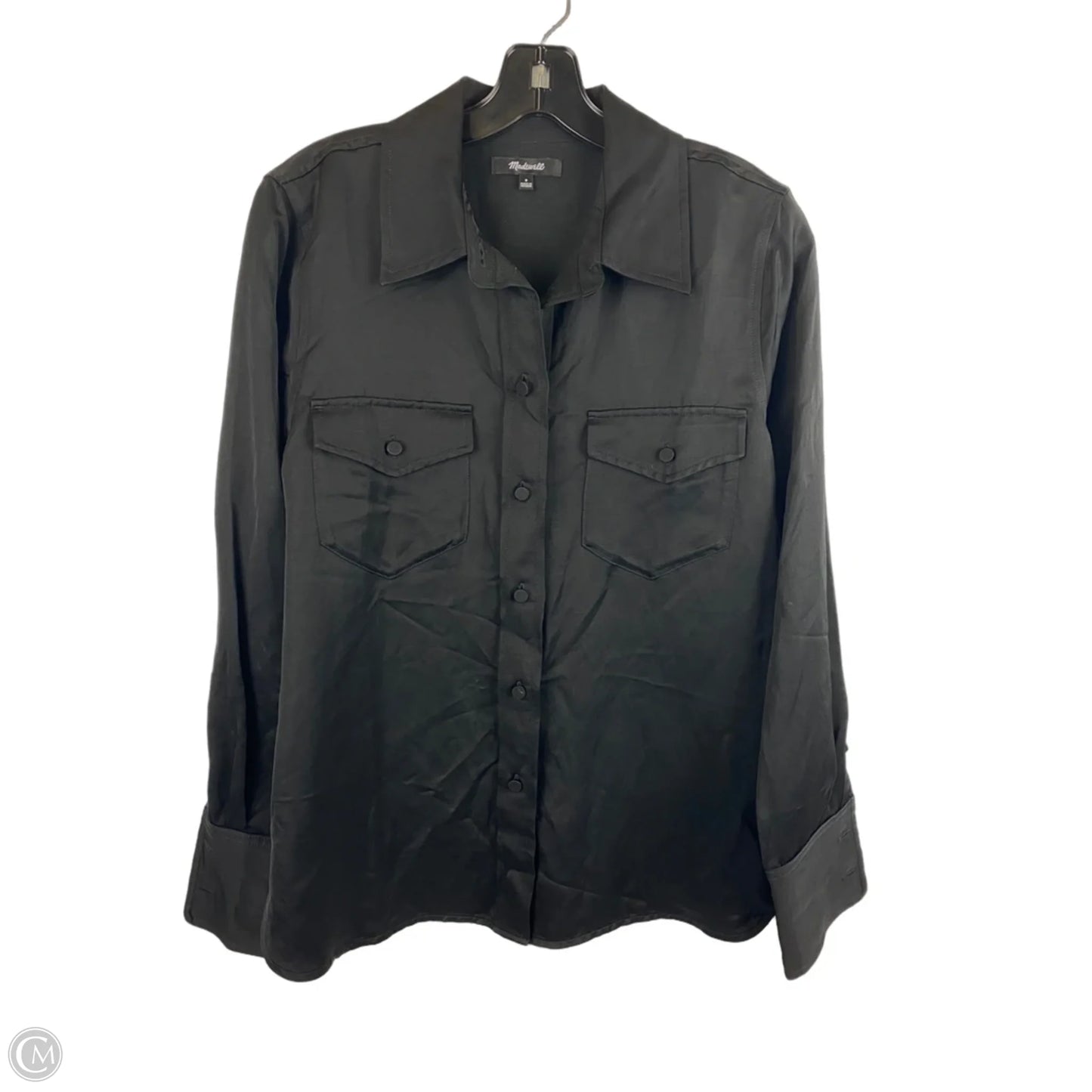 Top Long Sleeve By Madewell In Black, Size: 8