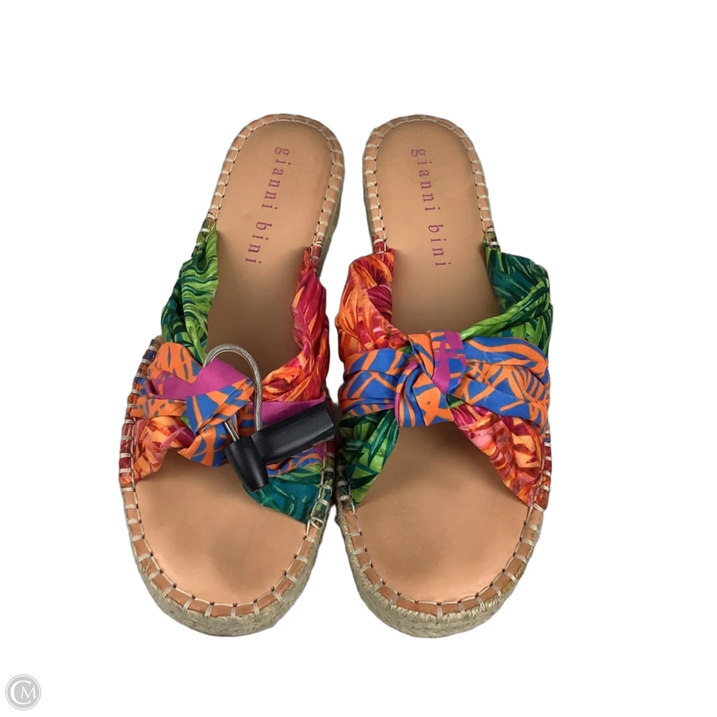 Sandals Heels Platform By Gianni Bini In Tropical Print, Size: 11