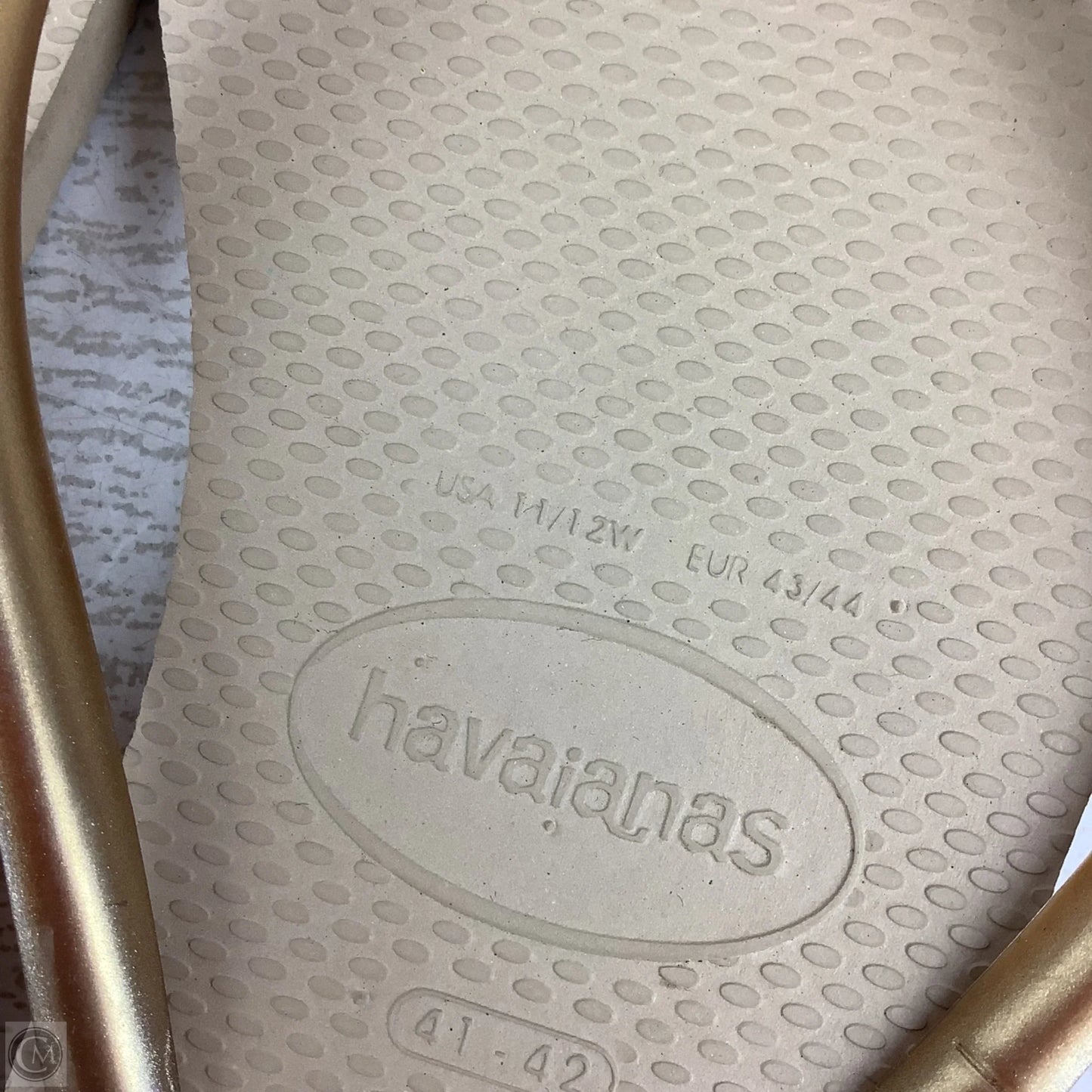 Sandals Flip Flops By Havaianas In Gold, Size: 11