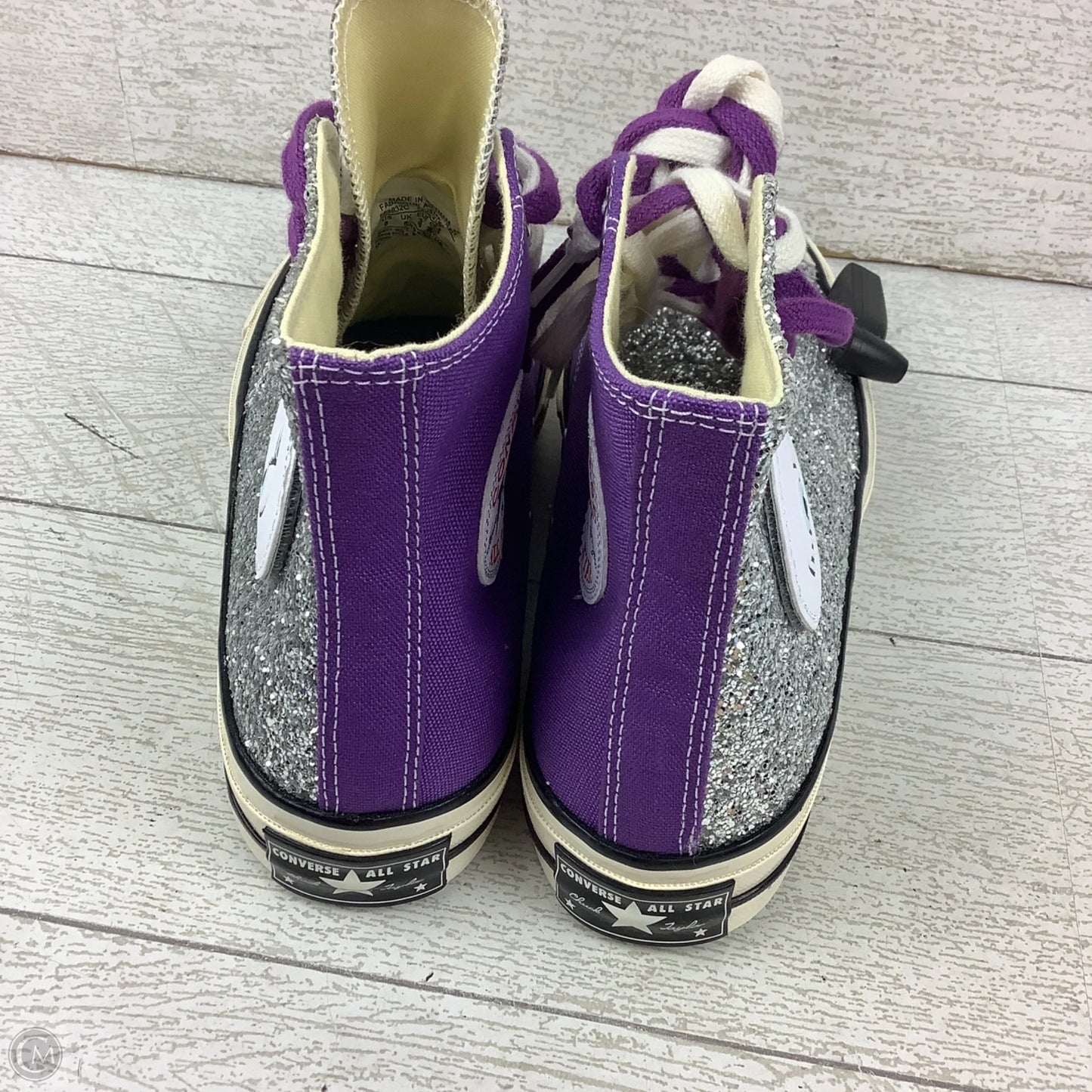 Shoes Sneakers By Converse In Purple & Silver, Size: 8