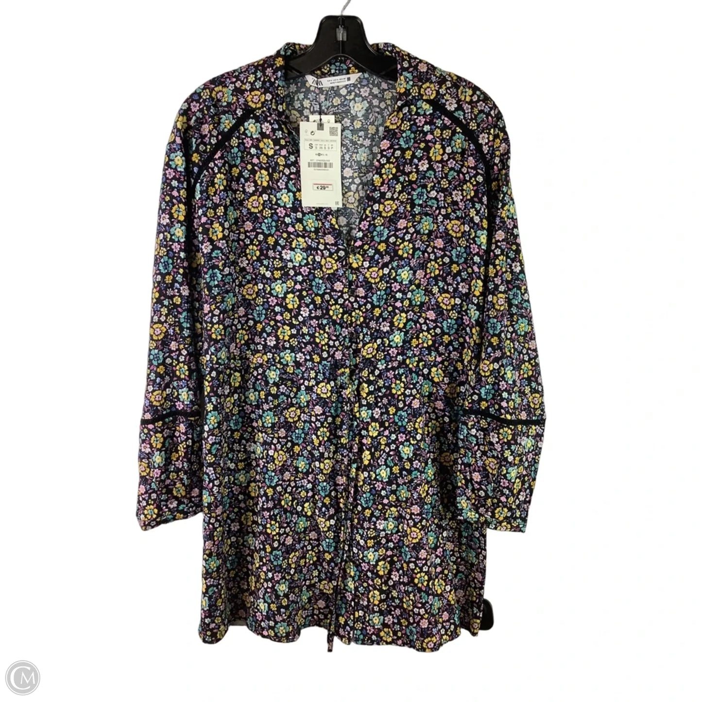 Dress Casual Short By Zara In Floral Print, Size: S
