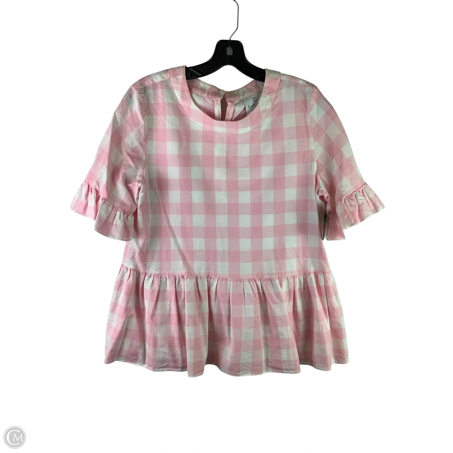 Top Short Sleeve By Cmc In Pink, Size: L
