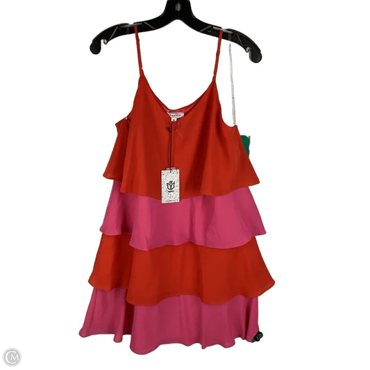 Dress Party Short By Andree By Unit In Orange & Pink, Size: M