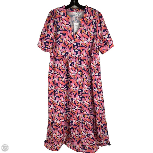 Dress Casual Midi By Michelle Mcdowell In Multi-colored, Size: L