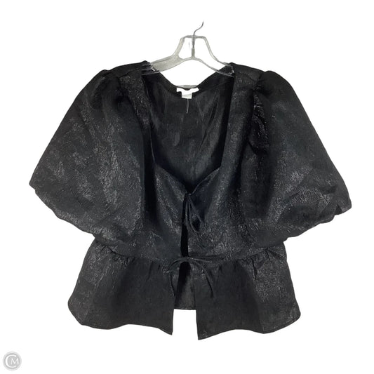 Top Short Sleeve By H&m In Black, Size: L
