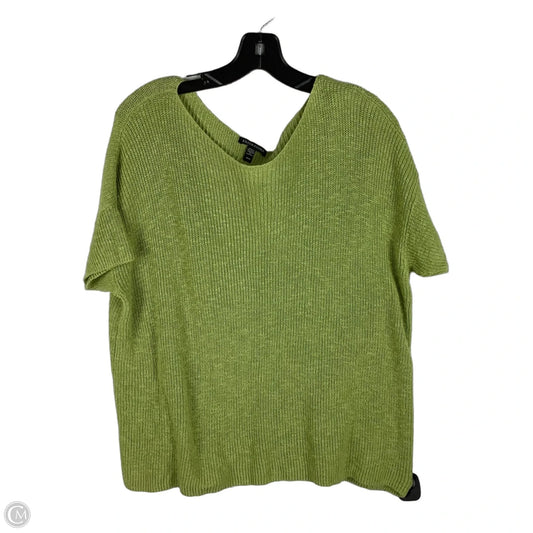 Top Short Sleeve By Eileen Fisher In Green, Size: M