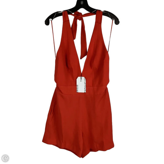 Romper By Dress The Population In Red, Size: M