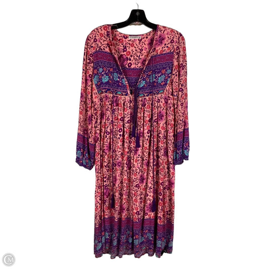 Dress Casual Midi By Clothes Mentor In Pink, Size: 4-6