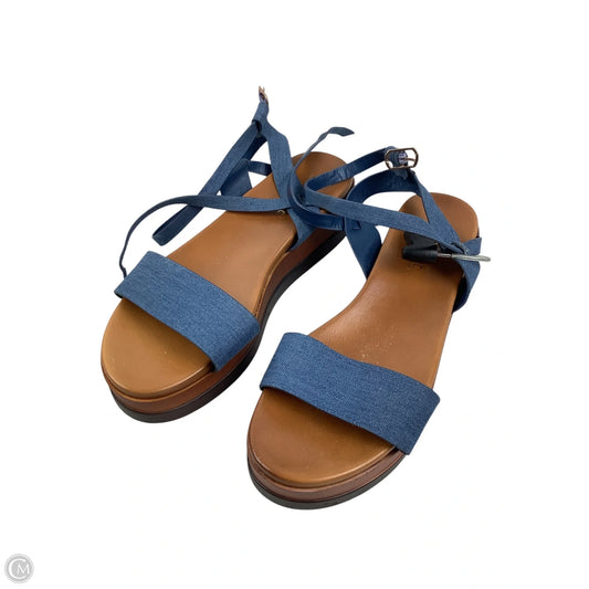 Sandals Heels Platform By Rouge In Blue, Size: 6.5
