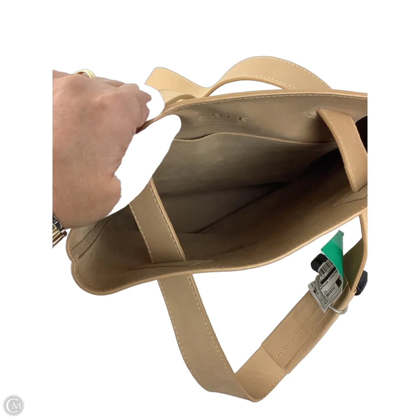 Backpack Leather By Able, Size: Medium
