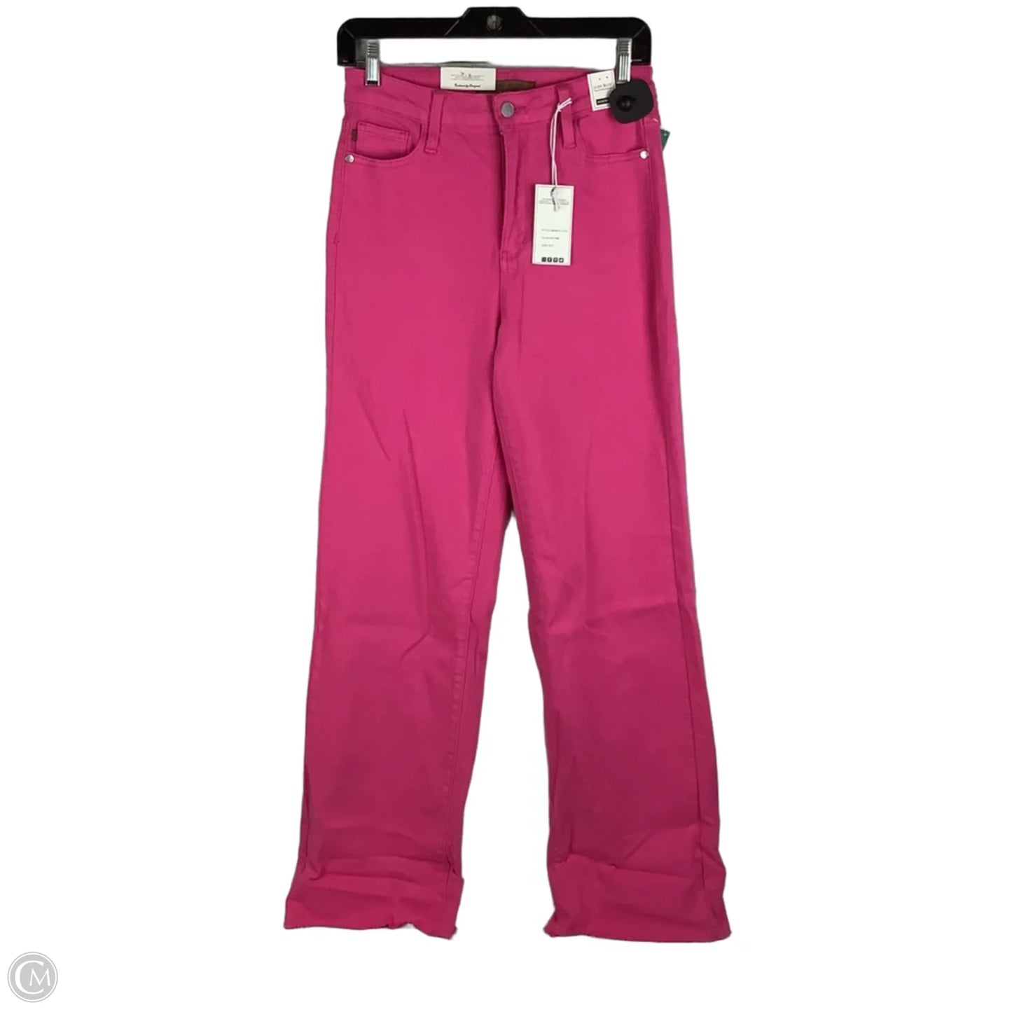 Jeans Straight By Judy Blue In Pink Denim, Size: 4 (27)