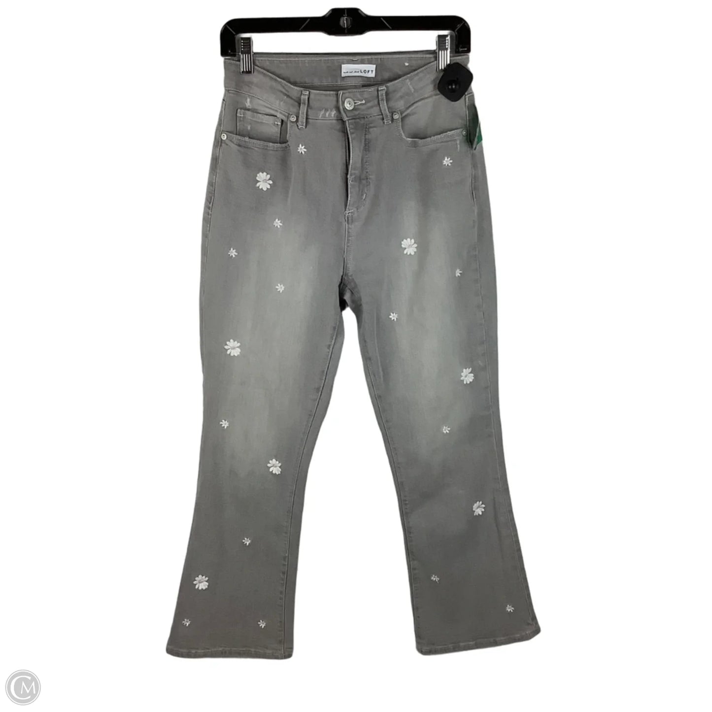 Jeans Straight By Loft In Grey Denim, Size: 2