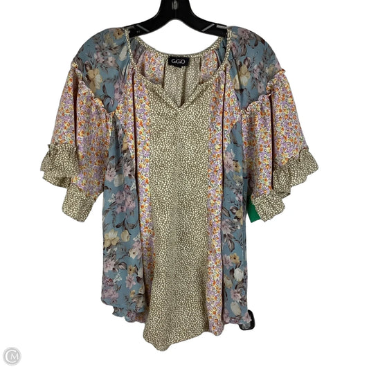 Top Short Sleeve By Gigio In Animal Print, Size: M