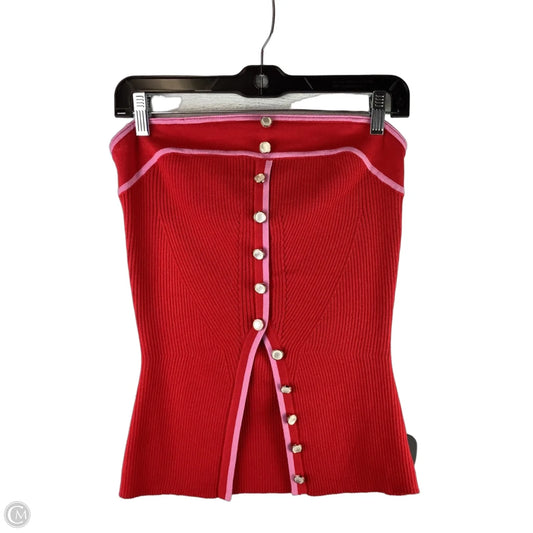 Top Sleeveless By Cmc In Red, Size: M