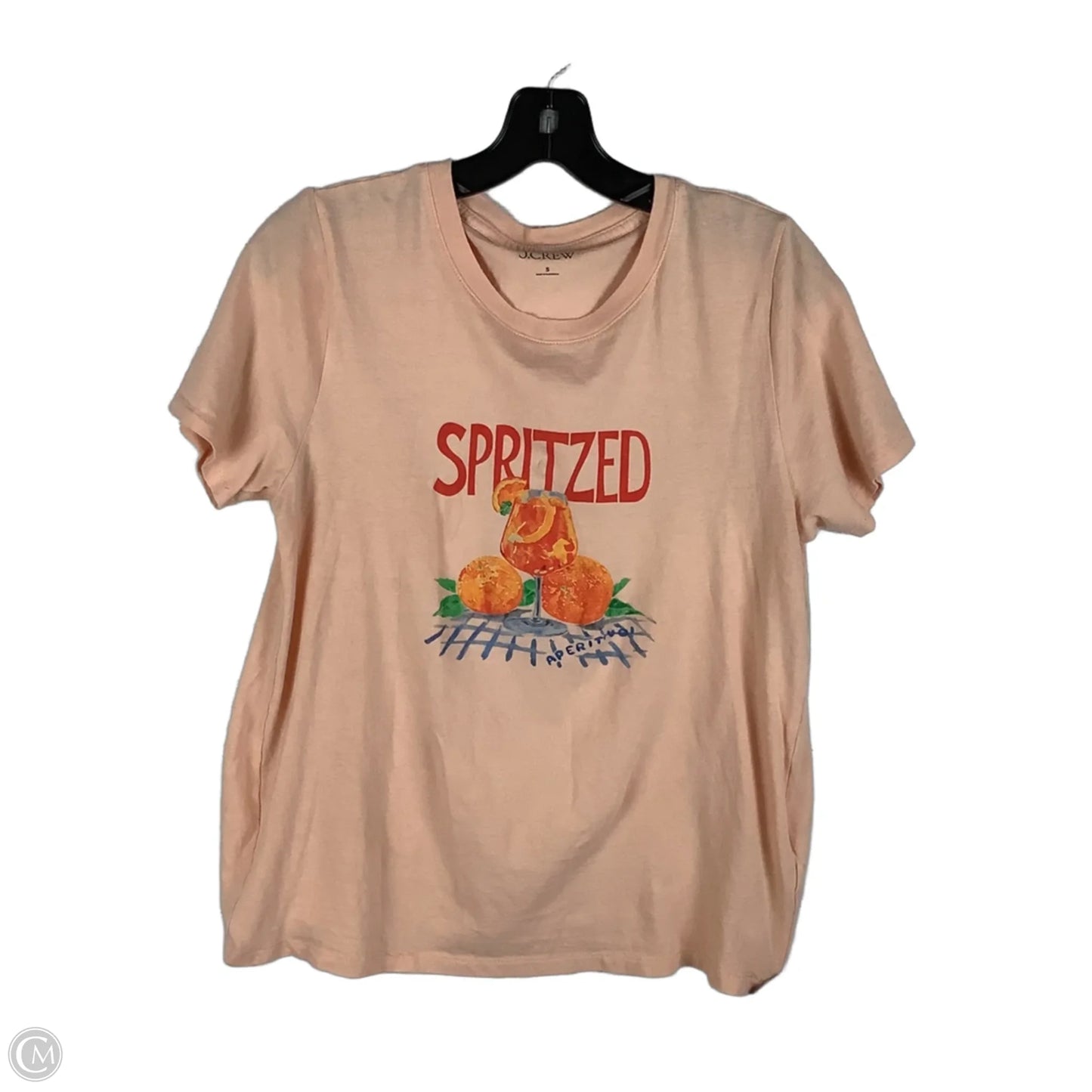 Top Short Sleeve Basic By J. Crew In Peach, Size: S