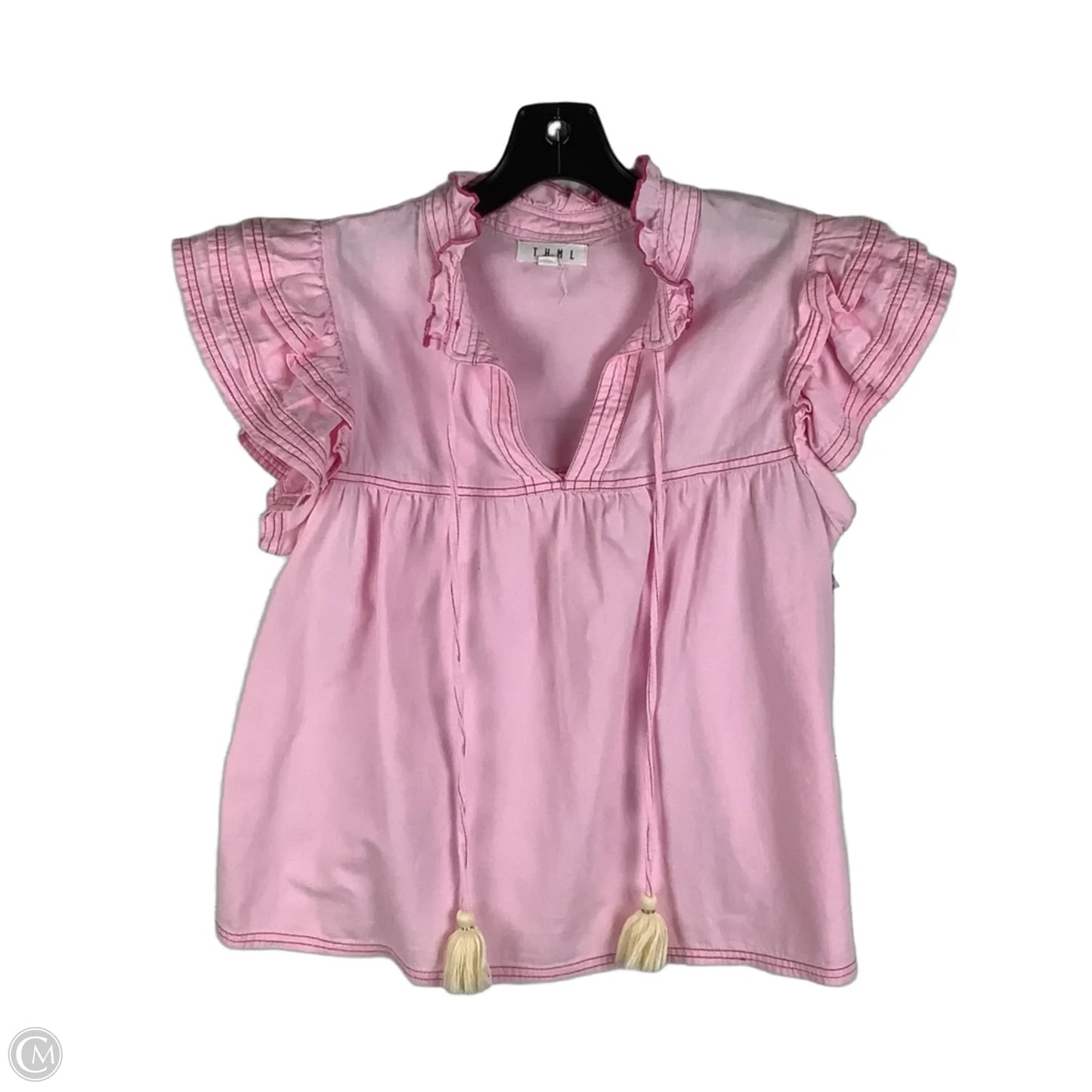 Top Short Sleeve By Thml In Pink, Size: Xs