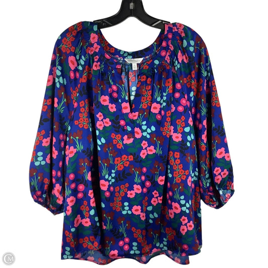 Top Short Sleeve By Crown And Ivy In Blue, Size: 2x