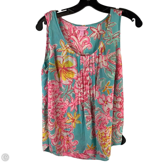 Top Sleeveless Designer By Lilly Pulitzer In Blue, Size: M