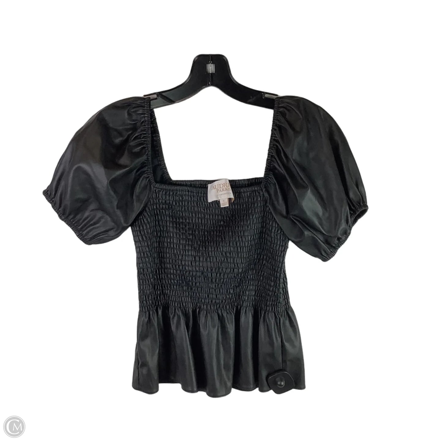 Top Short Sleeve By Clothes Mentor In Black, Size: S
