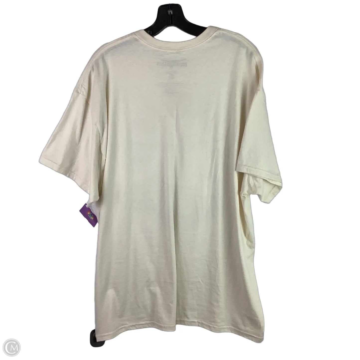 Top Short Sleeve Basic By Clothes Mentor In Cream, Size: 2x
