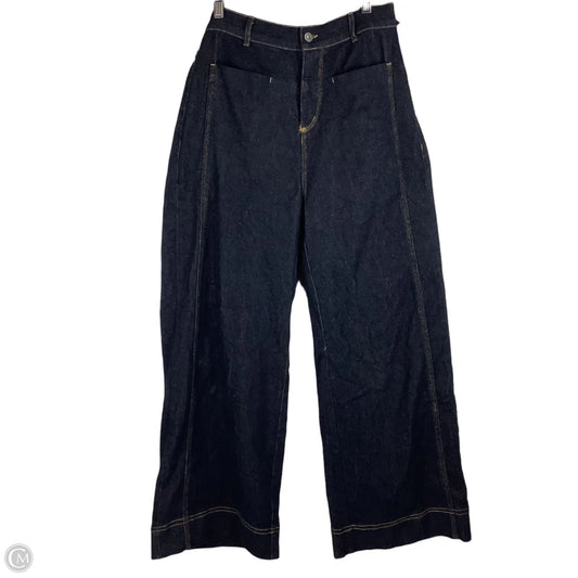 Jeans Wide Leg By Davi & Dani In Blue Denim, Size: L