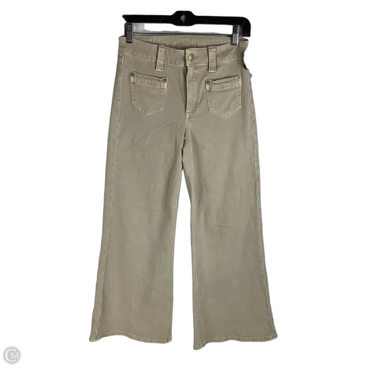 Jeans Wide Leg By American Eagle In Tan Denim, Size: 00