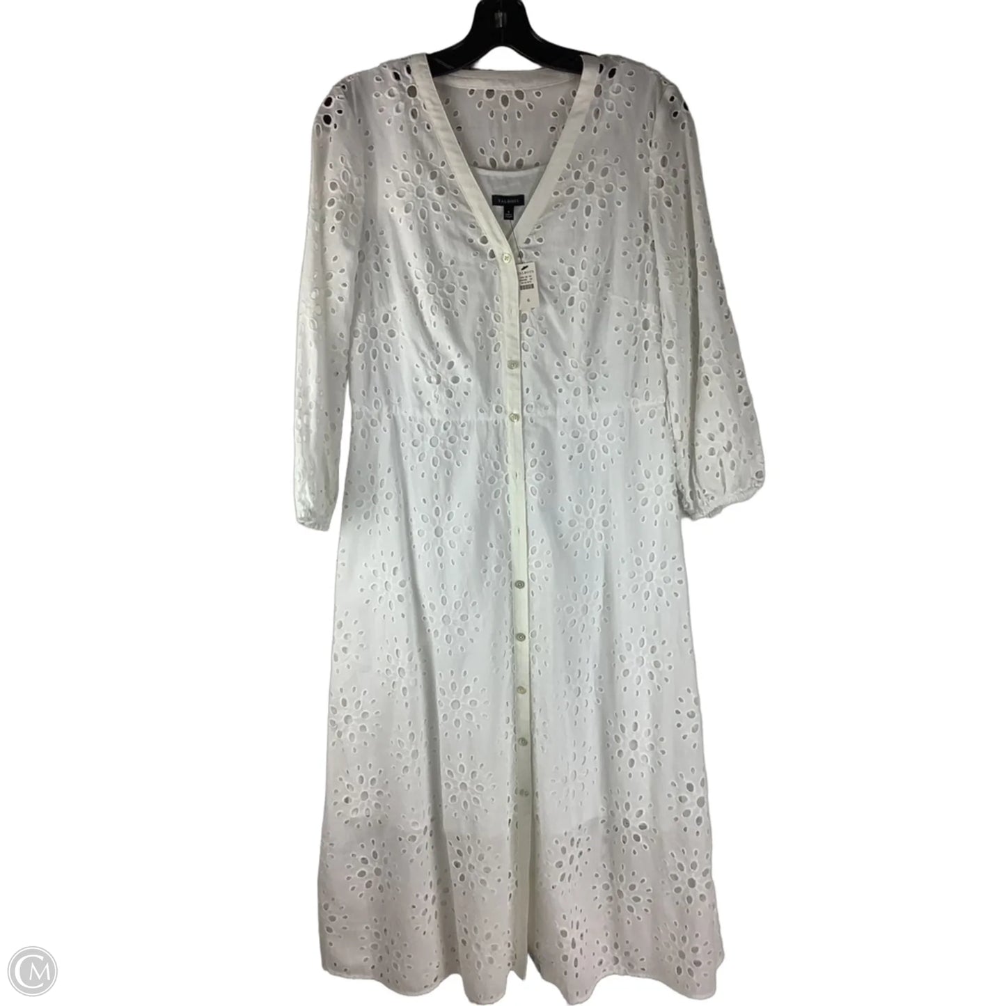 Dress Casual Midi By Talbots In White, Size: 6