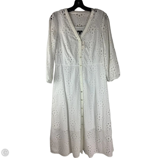 Dress Casual Midi By Talbots In White, Size: 6