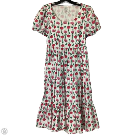 Dress Casual Midi By J. Crew In Floral Print, Size: 6