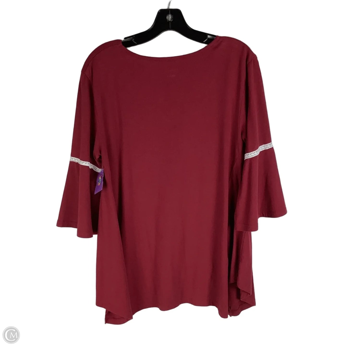 Top Short Sleeve By Clothes Mentor In Maroon, Size: M