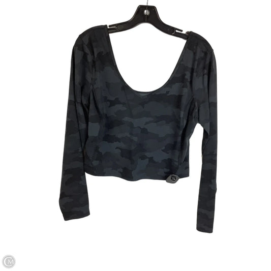 Athletic Top Long Sleeve Crewneck By Lululemon In Camouflage Print