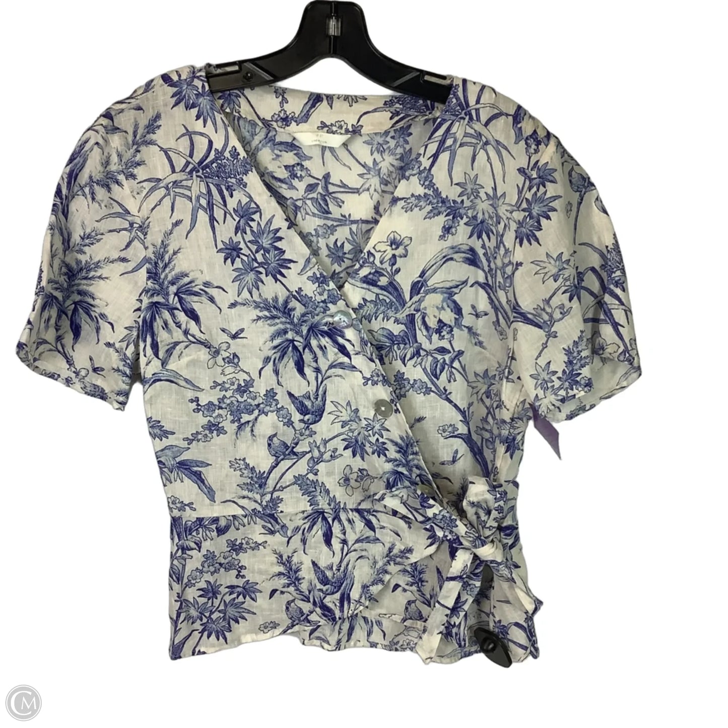 Top Short Sleeve By H&m In Floral Print